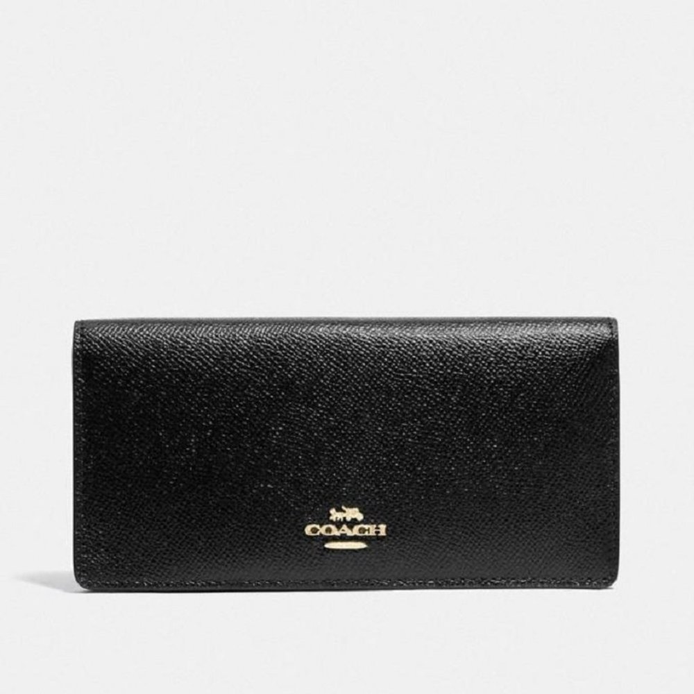 $79 *NEW* COACH Black Bifold Wallet